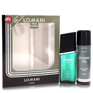 LOMANI by Lomani Gift Set 3.4 oz EDT Spray 6.7 oz Deodorant Spray for Men