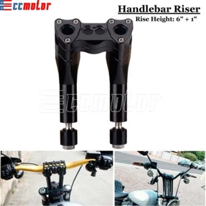 1" Pullback Handlebar Riser For Harley Dyna Softail Streetbob Sportster Iron 883 - Picture 1 of 11
