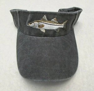 Gorra Visera SNOOK Bordada Peces Ajustable NEGRO Sombrero de Pesca NUEVO A16 - Imagen 1 de 5