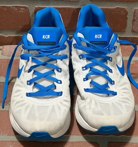 Nike LunarGlide 6 Weiß Racer Blau Herren Größe 8,5 NIKEiD Designed Turnschuhe Selten - Bild 1 von 8