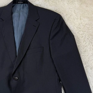 Boss Hugo Boss Men's Blue Plaid Wool Blazer Classic Workwear Jacket 42R Corpcore - Picture 1 of 15
