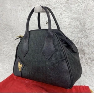 Vivienne Westwood Yasmin schwarze Lederhandtasche mit Gold Orb Hardware - Bild 1 von 12