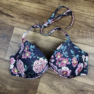 Top de bikini con tachuelas florales multicolor talla 36 D Shade & Shore para mujer - Imagen 1 de 8