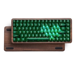 75% Keyboard Wireless with QMK/VIA, WD75 V2 Wood Gaming Keyboard 8000mAh Batt... - Picture 1 of 6