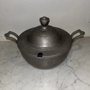 Vintage Wilton-Columbia 8.5” Pewter Serving Bowl With Top - Picture 1 of 6