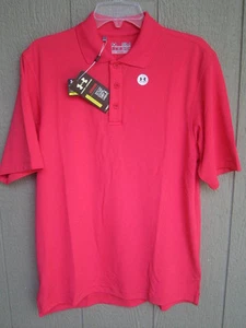 BRAND NEW MENS SOLID PINK UNDER ARMOUR POLO GOLF SHIRT SMALL LOOSE FIT NWT - Picture 1 of 5
