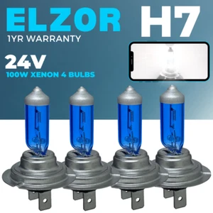 H7 24v Daf Lf Xf105 Headlight Bulbs 499 100w 45 55 Lorry Bright Hid Xenon White - Picture 1 of 13