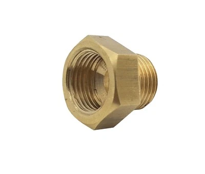 BEARMORE LTD 3/8 NPT MALE 5/8 UNF FEMALE BRASS BSP REDUCING HEXAGON BUSH HEAVY GAUGE ADAPTOR