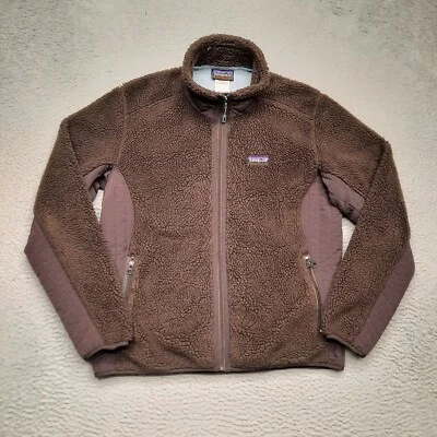 Chaqueta Patagonia Synchilla Mujer Grande Marrón Retro X Sherpa Pila Profunda Cremallera Completa Foto 1 de 4