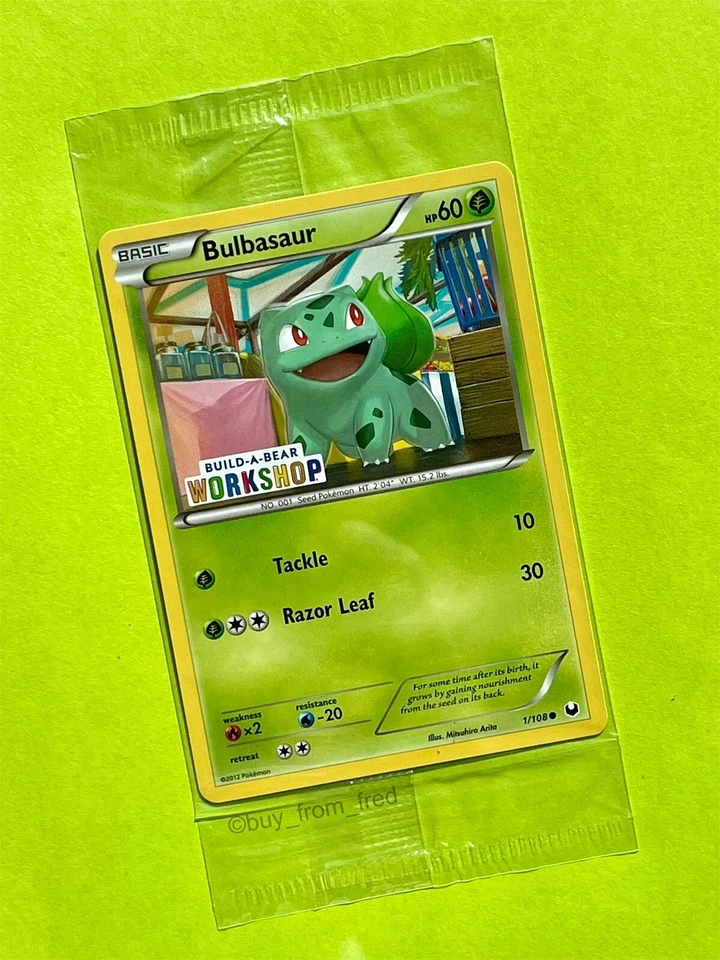 Build a Bear Pokemon Card Workshop Bulbasaur Promo Trading 1/108 SEALED NEW - Image 1 of 1
