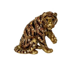 JAY STRONGWATER MINI TIGER FIGUR SWAROVSKI GOLD PLT BRANDNEU BOX HERGESTELLT IN USA - Bild 1 von 10