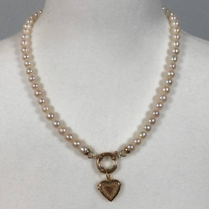 Maison Irem Necklace Pearl Freja GOLD HEART NEW WITH TAGS