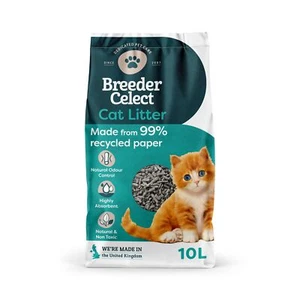 Breeder Celect All-Natural Cat Litter (10L) – 99% Recycled Paper, Highly - Picture 1 of 7