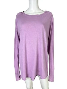 Free People We the Free Top Tee T Shirt Thumbhole Oversized Arden Pink Size L - Picture 1 of 9