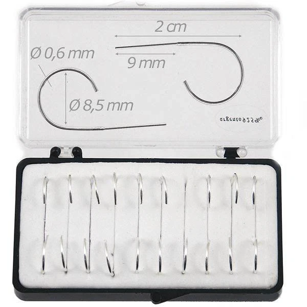 1 Orecchini Piercing Naso Nasini Micro Argento 925 Anello Piatto Ø 6 mm  - Immagine 1 di 1