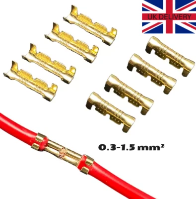 10-500 x Car Brass 0.3-1.5mm² Crimp Electrical Connector Wire Terminal Kit - Image 1 of 4