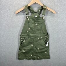 Gap Kids Girls M (8) Overall Dress Green Cactus Flower Short Denim NWT $50