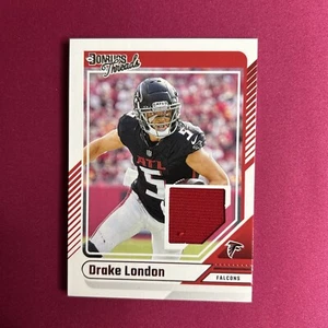 Drake London 2024 DONRUSS THREADS PLAYER WORN JERSEY #DTH-DLO ATLANTA FALCONS - Picture 1 of 7