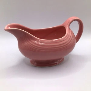 Vintage Fiestaware Open Sauce Gravy Boat With Handle Peony Pink 14 oz - Picture 1 of 6