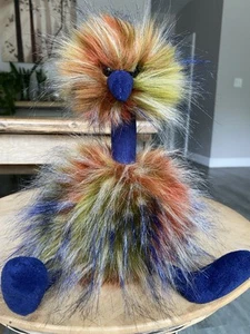 Juguete de peluche Jellycat London pompón especiado avestruz pájaro 13"" nuevo con etiquetas - Imagen 1 de 8