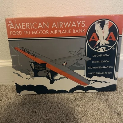 Banco de metal fundido a presión American Airways Ford Tri Motor Airways edición limitada Foto 1 de 4
