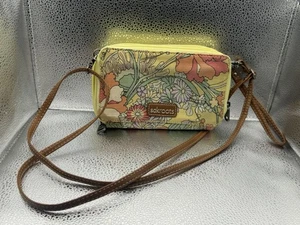 Sakroots Yellow Floral Adjustable Strap Camden Small Crossbody Bag Purse - Picture 1 of 6