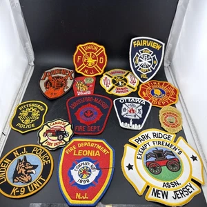 31 Fire / Police Department Patches From 14 Different Depts. - Picture 1 of 2
