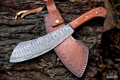 HUNTEX Handmade Damascus Blade Pakkawood Hilt355mm ExoticOutdoor Companion Knife - image 1 of 4
