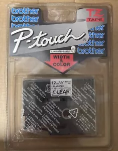 Brother P-touch TZ Tape - Black Ink on Clear Tape 12mm 1/2" TZ131 NEW - Picture 1 of 2