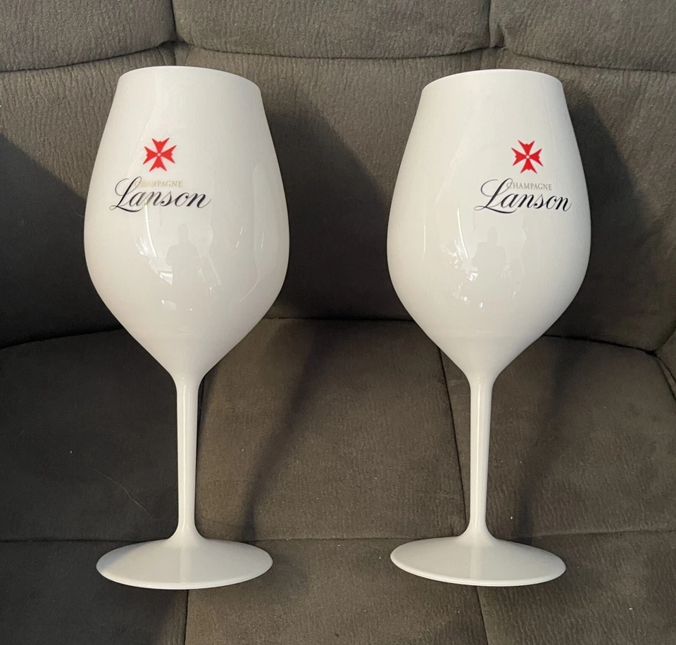 Lanson Champagner Acryl Glas Weiß / 2 Gläser - Bild 1 von 1