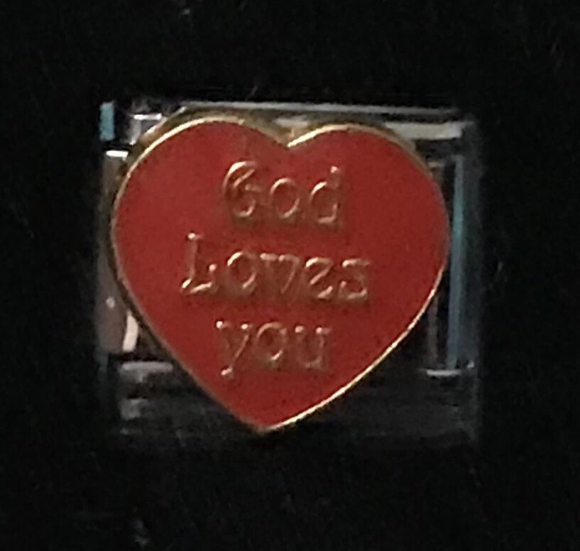 DIOS TE AMA AL POR MAYOR ENCANTO ITALIANO 9MM K2022BG2  Foto 1 de 1