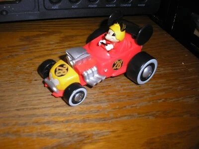 Mickey Mouse Clubhouse Disney 4" Long PLASTIC Roadster Racecar DecoPac Red #28 - Image 1 of 4
