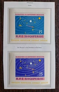 ALBANIA 1964 MNH Mi Block 27-28 Sc 786 Perf & Imperf. Planets, Solar system ** - Picture 1 of 2