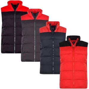 Chaleco Hombre 2-Tone Forrado Calentador Exterior sin Mangas Acolchado Chaqueta - Imagen 1 de 5