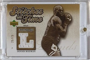 2006 Upper Deck Dennis Rodman #PATCH GOLD /75 Game Worn Jersey - Ready to Grade - Picture 1 of 4