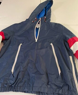 Men's Jacket size Large Perry Ellis Portfolio Red White Blue Windbreaker newtags - Image 1 of 4