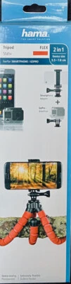 Hama Stativ "Flex" für Smartphone und GoPro, 26 cm, Rot Neu und OVP - Bild 1 von 4