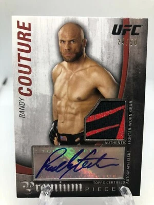 2010 UFC Knockout Topps RANDY COUTURE PREMIUM PIECES Autograph RELIC! Auto #/50! - Image 1 of 2