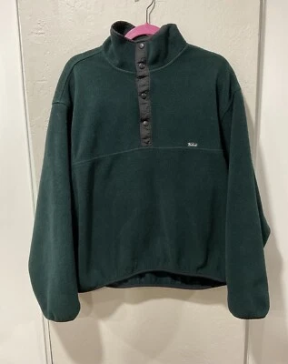 Vintage Woolrich Polartec Snap Fleece Pullover Jacket Made In USA Green XL Men - Image 1 of 4
