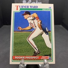 1991 Score Turner Ward #732 Rookie RC Cleveland Indians