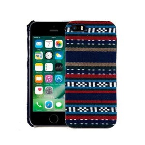 Etui na telefon z tkaniny Case do Apple iPhone 5 / 5s / SE Cover Etui Bumper Niebieskie - Zdjęcie 1 z 3