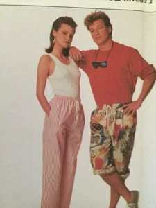 Simplicity Sewing Pattern 8632 Misses Mens Teens Boys Pull On Pants Size LG UC - Picture 1 of 3