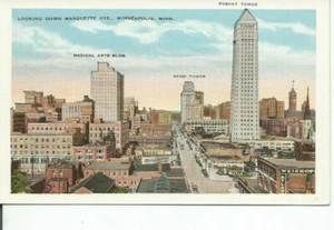 Looking Down Marquette Ave. Minneapolis, Minn MN postcard - Bild 1 von 2