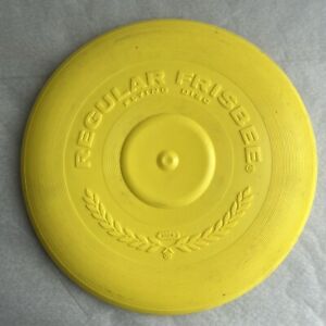 Vintage 1966 Wham-O Regular Frisbee Flying Disc Yellow MFG San Gabriel, Calif.