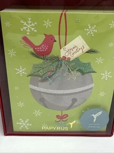 Papyrus Weihnachtsglocke Vogel Weihnachtskarten Umschläge 20 Ct. - Bild 1 von 3