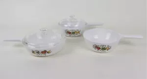 Vintage Spice of Life Corning Ware Soßenpfannen mit Deckel 3er Set Mikrowellenherd - Bild 1 von 6