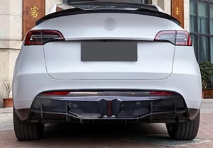 Difusor trasero de fibra de carbono Tesla Model Y 2020 2021 2022 2023 2024 - Imagen 1 de 1