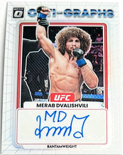 MERAB DVALISHVILI 2023 PANINI OPTIC UFC AUTO SILVER PRIZM SP AUTOGRAPH MACHINE
