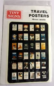 Tiny Signs Pack 78 Travel Posters 4mm / OO sealed pack(1) - Picture 1 of 1