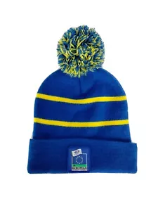 Quake City Caps US Kids Golf European Championshp Blue One Size Beanie Pom Pom - Picture 1 of 16